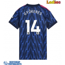 Arsenal Viktor Gyokeres #14 Replica Away Shirt Ladies 2025-26 Short Sleeve